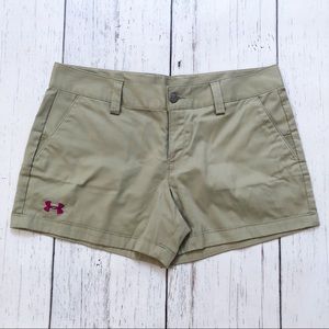 Under Armour tan midi women’s shorts 10